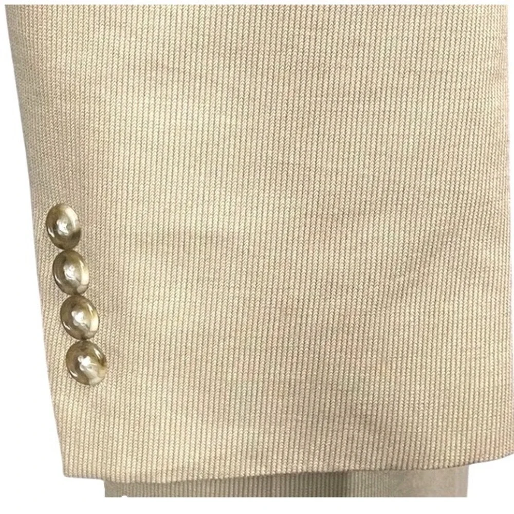 Jos A Bank Mens 46R Beige Cotton Wool Blend Textured 2 Button Blazer Sport Coat